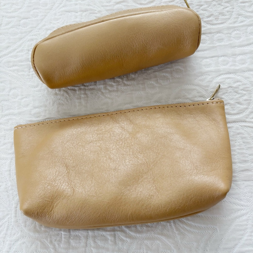 Portland Leather Goods Ballpark Pouch and Utility Bag, Champagne - Picture 2 of 5